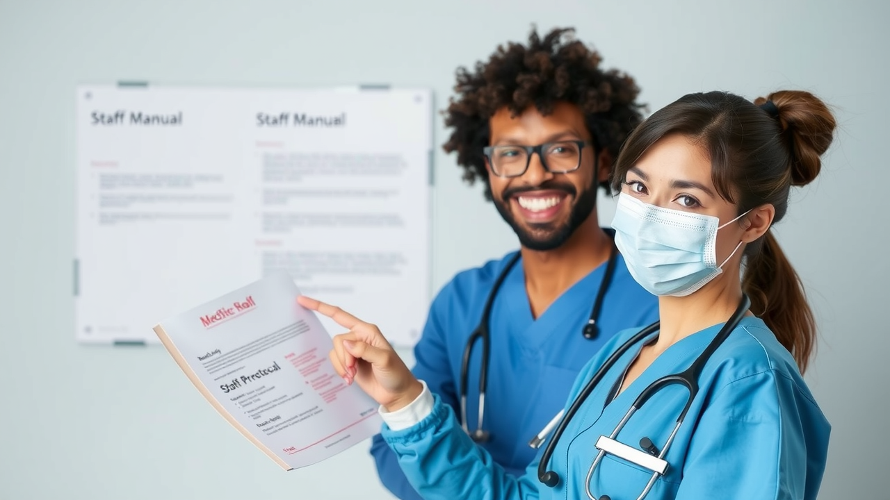 practice branding medical assistant training new staff, branded staff manual, healthcare services, mentorship in clinic