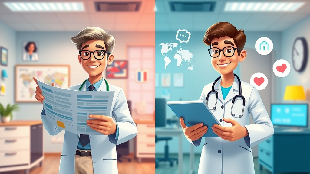 dynamic visual comparison traditional vs online marketing techniques for medical practices