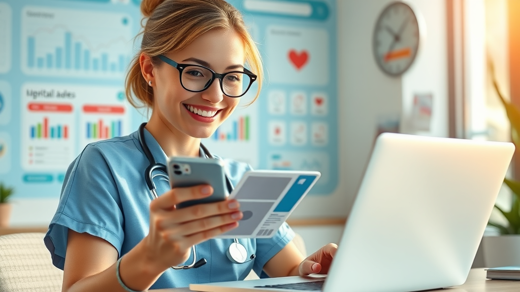 healthcare social media manager scheduling local blog posts and updates