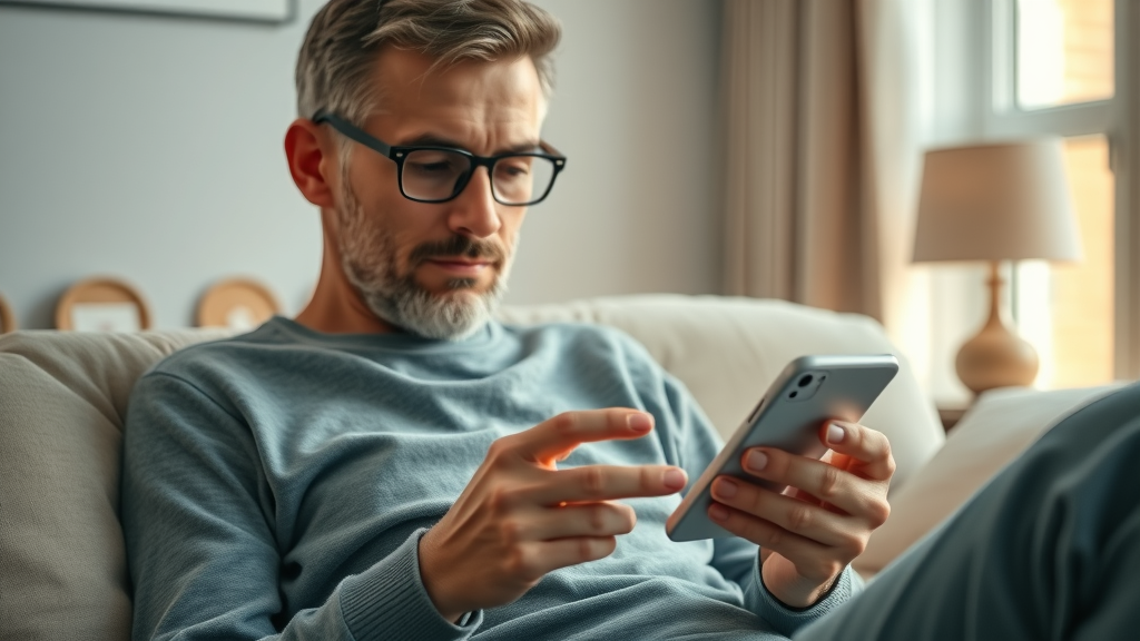 modern patient using a smartphone to search for healthcare services, local seo for concierge doctors, browsing online reviews