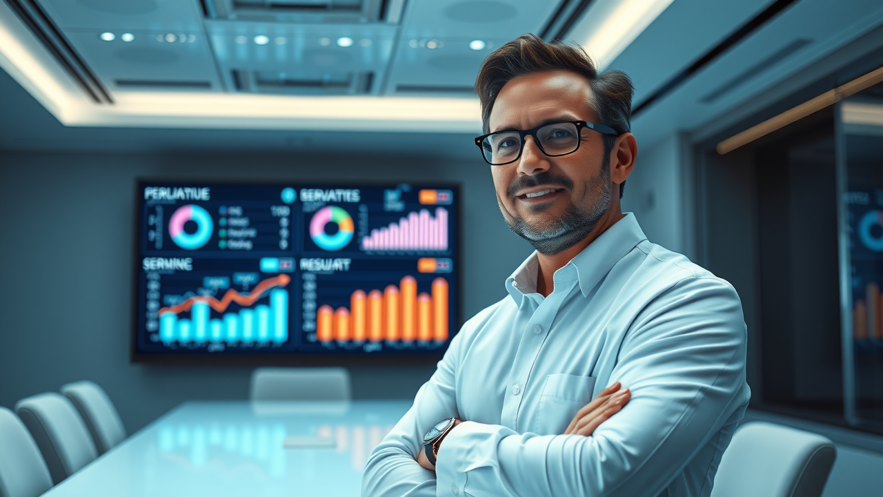 strategic healthcare executive presents branding strategy performance dashboard with KPIs