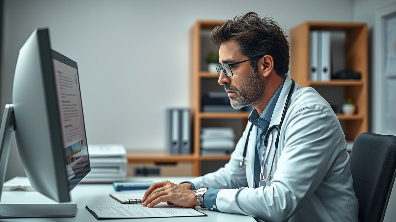 focused healthcare manager handling negative feedback with solution orientation, excellent clinic reputation management