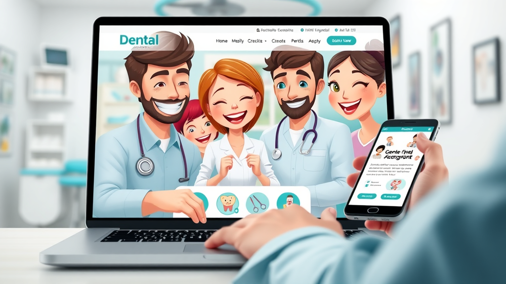 dental websites responsive interface for family dental practice online advertising