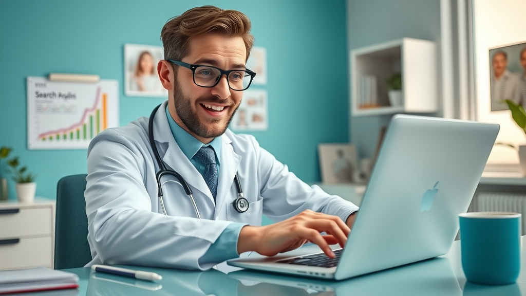dental seo search engine results online advertising for dentists with rising charts