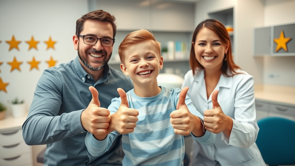 online review social proof for dental marketing dentist with happy patient